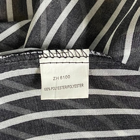 Candy Couture (Size L) Shear Striped Blouse - Picture 5 of 6